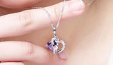 Heart Shaped Crystal Pendant Women's Necklace