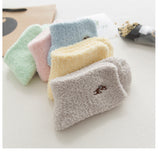 Embroided Thick Women Cotton Plush Winter Socks