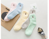 Embroided Thick Women Cotton Plush Winter Socks