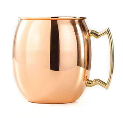 Smooth Stainless Steel Copper Plated Design Drum Mug