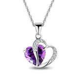 Heart Shaped Crystal Pendant Women's Necklace