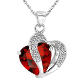 Heart Shaped Crystal Pendant Women's Necklace