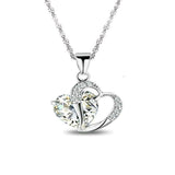 Heart Shaped Crystal Pendant Women's Necklace