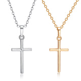 Gold/Silver Tone Cross Pendant Necklace