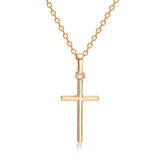 Gold/Silver Tone Cross Pendant Necklace