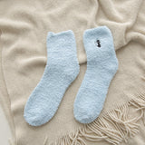 Embroided Thick Women Cotton Plush Winter Socks