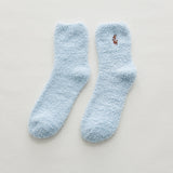 Embroided Thick Women Cotton Plush Winter Socks