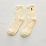 Embroided Thick Women Cotton Plush Winter Socks