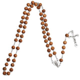 Wooden Beads Virgin Mary Medal Rosary