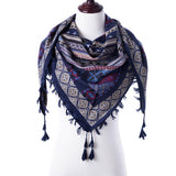 Tassel Print Women Blanket Square Scarf