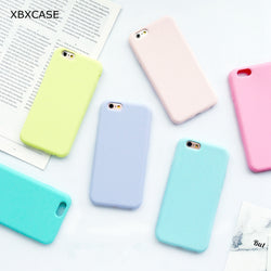 Frosted Candy Color Matte Case for iPhone 6,6S,5,5S,SE,8 Plus X Soft Back Cover for iPhone 7,7Plus