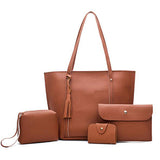 4 Pieces Women Shoulder & Crossbody Handbag Set