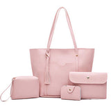 4 Pieces Women Shoulder & Crossbody Handbag Set