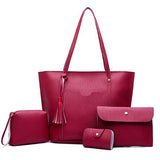 4 Pieces Women Shoulder & Crossbody Handbag Set