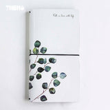 Leather Style Cover Leaves Botanic Design Creative Notebook