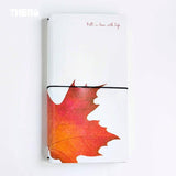 Leather Style Cover Leaves Botanic Design Creative Notebook