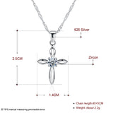 Cubic Zirconia 925 Sterling Silver Cross Pendant