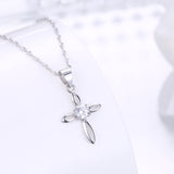 Cubic Zirconia 925 Sterling Silver Cross Pendant