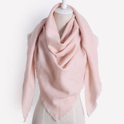 Oversized Solid Colors Triangle Pashmina Scarf