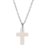 Natural Crystal Stone Cross Pendant